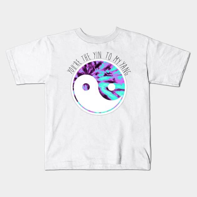 Yin Yang Tie Dye Kids T-Shirt by HowToKim